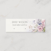 Blush Rozen Bloemen Oorbel Hoop Loop Stud Display Mini Visitekaartje (Voorkant)