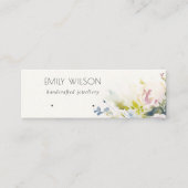 Blush Rozen Bloemen Oorbel Hoop Loop Stud Display Mini Visitekaartje (Voorkant)