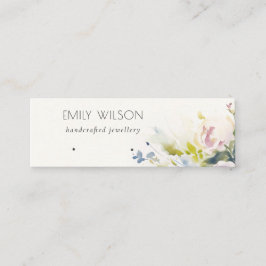 Blush Rozen Bloemen Oorbel Hoop Loop Stud Display Mini Visitekaartje