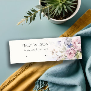 Blush Rozen Bloemen Oorbel Hoop Loop Stud Display Mini Visitekaartje