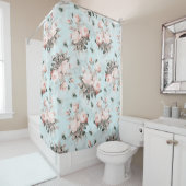 Blush Rozen  Boeketten Rococo Garden Douchegordijn (In situ)