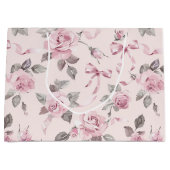  Blush Rozen & Bogen Bloemen Huwelijk Groot Cadeauzakje (Voorkant)