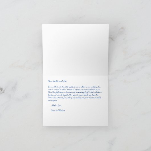 Blush Rozen Boho bruiloft boog Bedankkaart (Binnen)