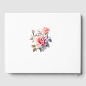 Blush Rozen Boho bruiloft boog bruiloft Gastenboek (Achterkant)