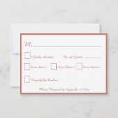 Blush Rozen Boho bruiloft boog bruiloft RSVP Kaartje (Achterkant)