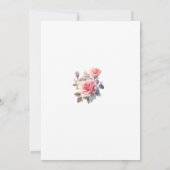 Blush Rozen Boho trouwboog bruiloft uitnodiging (Achterkant)