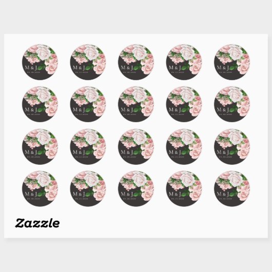  blush rozen elegante bruiloft Sticker (Vel)