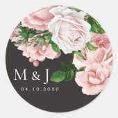  blush rozen elegante bruiloft Sticker (Voorkant)