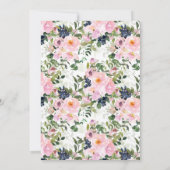 Blush Rozen en pinda's First Communie Kaart (Achterkant)