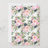 Blush Rozen en pony's Baby shower Kaart (Achterkant)