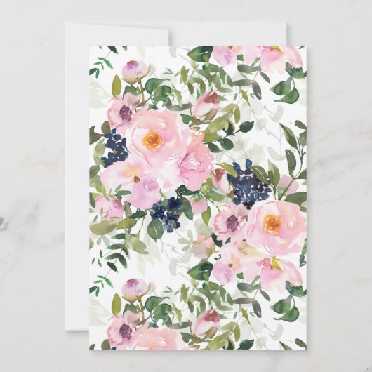 Blush Rozen en pony's BINGO Vrijgezellenfeest Game Kaart (Achterkant)