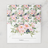 Blush Rozen en pony's Vrijgezellenfeest Plaatskaartje (Buitenkant ongevouwen)