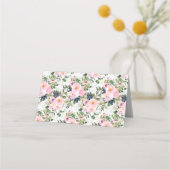 Blush Rozen en pony's Vrijgezellenfeest Plaatskaartje (Achterkant)