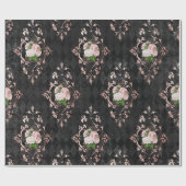 Blush-Rozen en zwart Harlequin-patroon Cadeaupapier (Vlak)