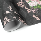Blush-Rozen en zwart Harlequin-patroon Cadeaupapier (Rol Hoek)