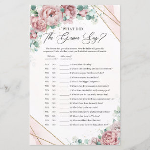 Blush rozen eucalyptusgoud Wat zei de groom?