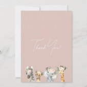 Blush Rozen Floral Arch Safari Kaart (Achterkant)