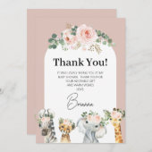 Blush Rozen Floral Arch Safari Kaart (Voorkant / Achterkant)