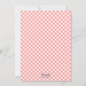 Blush Rozen Floral Bridal Shower Invitation Kaart (Achterkant)