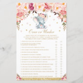 Blush Rozen Floral Elephant over of onder de game (Voorkant)