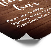 Blush Rozen Floral Greenery Mimosa Bar Poster (Hoek)