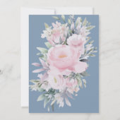 Blush Rozen Floral Islamitisch Moslim Bruiloft Kaart (Achterkant)