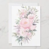 Blush Rozen Floral Twenty 20th Birthday Kaart (Achterkant)