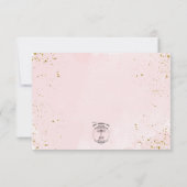 Blush Rozen & gouden accenten bruiloft Save The Date (Achterkant)