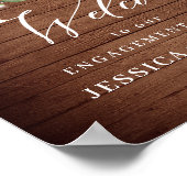 Blush Rozen Lantern Rustic Wood ENGAGTY Poster (Hoek)