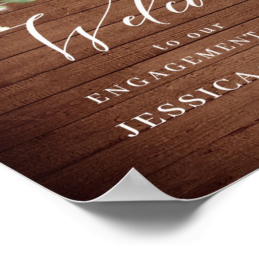 Blush Rozen Lantern Rustic Wood ENGAGTY Poster (Hoek)