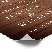 Blush Rozen Lantern Rustic Wood Rehearsal Dinner Poster (Hoek)