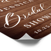 Blush Rozen Lantern Rustic Wood Vrijgezellenfeest Poster (Hoek)