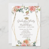 Blush Rozen Lijst, Afstudeerder Pet, Afstuderen Kaart (Voorkant)