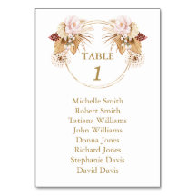 Blush Rozen Pampas Grass Bruiloft Zitkaarten