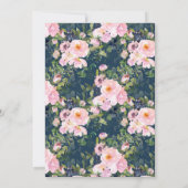 Blush Rozen & Peonies Lace First Commune Kaart (Achterkant)