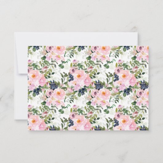 Blush Rozen & pioenen Date Night Ideeën Kaart (Achterkant)