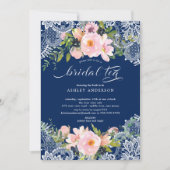 Blush Rozen & pioenen kantBruids Douche Bruids The Kaart (Voorkant)