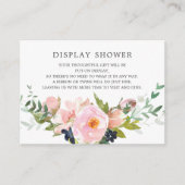 Blush Rozen & pioenen Vrijgezellenfeest Display Sh Informatiekaartje (Voorkant)