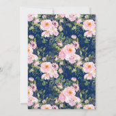 Blush Rozen & pioenrozen bevestiging Kaart (Achterkant)