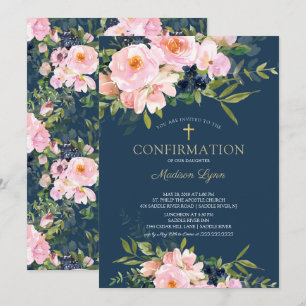 Blush Rozen & pioenrozen bevestiging Kaart