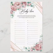 Blush rozen pony's goud lijst groen Baby (Voorkant)