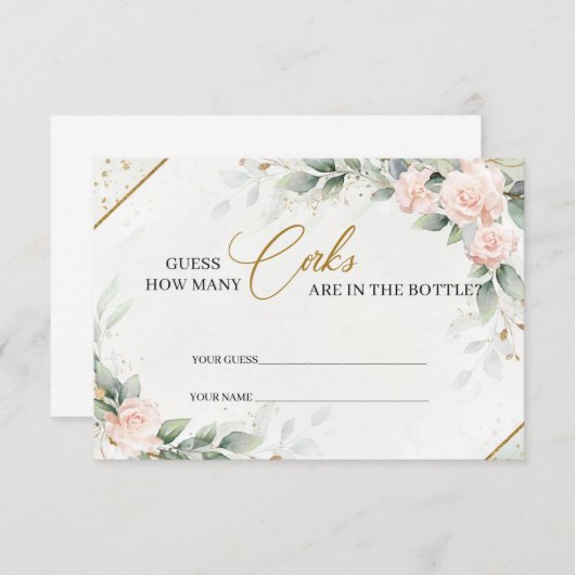 Blush rozen raden hoeveel kurken er in de fles zit informatiekaartje (Voorkant / Achterkant)