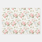  Blush Rozen Roze Bloemen cadeau Inpakpapier Vel (Voorkant)