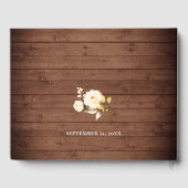 Blush Rozen Rustieke Houten Lantaarn Bruidsdouche Gastenboek (Achterkant)