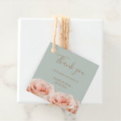 Blush Rozen Sage Gold Elegant Dank je bruiloft Bedankjes Labels (In situ)