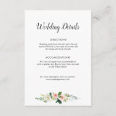 Blush rozen trouwgegevens kaart (Voorkant)