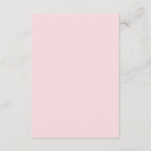 Blush rozen trouwgegevens kaart (Achterkant)