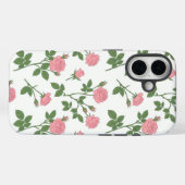 Blush Rozen Tuin | Roze Roos Bloemige iPhone Hoes (Achterkant (horizontaal))