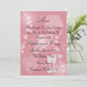 Blush Rozen Verloving Kaart Uitnodiging (Staand voorkant)
