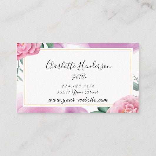 Blush Rozen Visitekaartje (Achterkant)